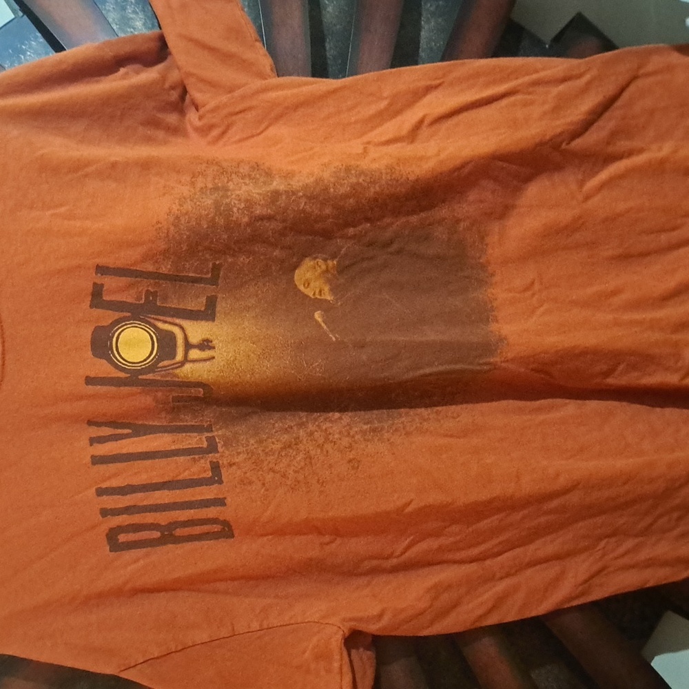 Jerzees Orange Graphic Billy Joel 2007 Concert Men's Tee